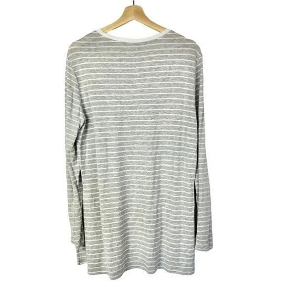 Athleta Gray Stripe Threadlight Long Sleeve T-Shirt L - Picture 3 of 5